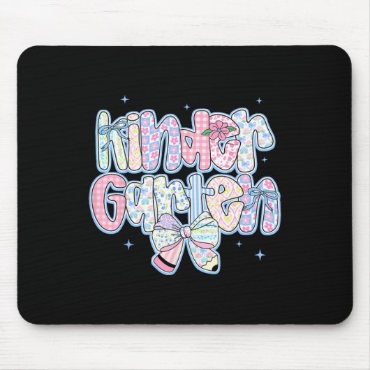 Vorbereitung auf die Schule Florale Kindergarten C Mousepad (Vorne)