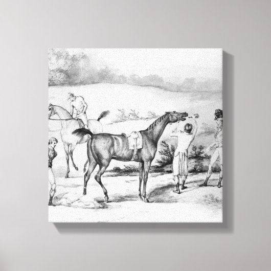 Vorbereitung auf ein Rennen Leinwanddruck (Vorderseite)