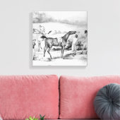 Vorbereitung auf ein Rennen Leinwanddruck (Insitu (Wohnzimmer))