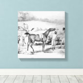 Vorbereitung auf ein Rennen Leinwanddruck (Insitu (Holzboden))