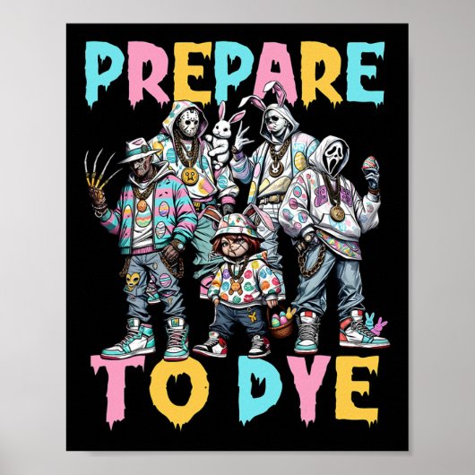 Vorbereitung auf Groovy Dye Funny Bunny Oaster Hor Poster (Vorne)