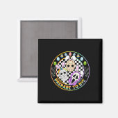 Vorbereitung auf Groovy Dye Funny Oaster Horror Fä Magnet (Vorderseite/Rückseite)