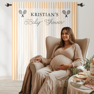 Vorbereitung auf Orange Tennis Thema Baby Shower H Wandteppich