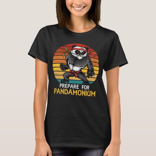 Vorbereitung auf Pandamonium für Panda Fans und Kr T-Shirt (Vorderseite)
