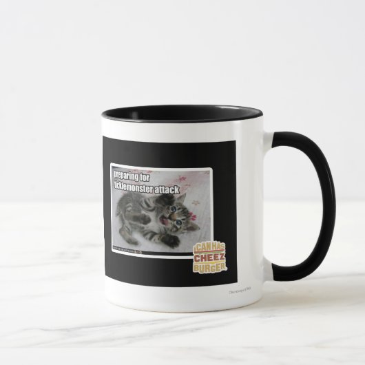 Vorbereitung auf Ticklemonsterattacken Tasse (Rechts)