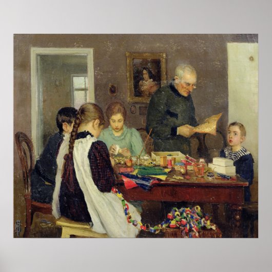 Vorbereitung auf Weihnachten, 1896 Poster (Vorne)