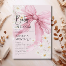 Vorbereitung Baby in Bloom Blush-Schleife Gänseblü