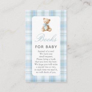 Vorbereitung Bär Junge Baby Shower Bücher für Baby Begleitkarte