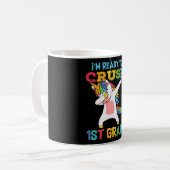 Vorbereitung Crush 1. Klasse Back School Einhorn E Kaffeetasse (Vorderseite Links)