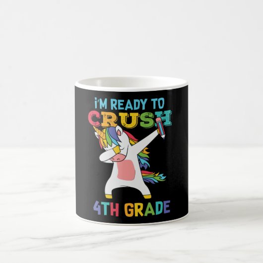 Vorbereitung Crush 4. Klasse Back School Einhorn E Kaffeetasse (Mittel)