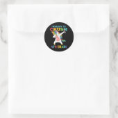Vorbereitung Crush 4. Klasse Back School Einhorn E Runder Aufkleber (Tasche)