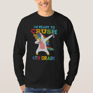 Vorbereitung Crush 4. Klasse Back School Einhorn E T-Shirt