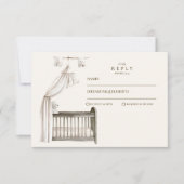 Vorbereitung der Nest Baby Dusche RSVP Karte (Vorderseite)