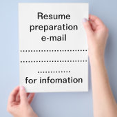 Vorbereitung der Wiederaufnahme Flyer (Hand)