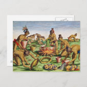 Vorbereitung eines Festes, aus "Brevis" Postkarte (Vorne/Hinten)