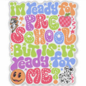 Vorbereitung für den ersten Schultag Aufkleber (Vorderseite)