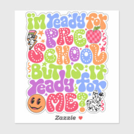 Vorbereitung für den ersten Schultag Aufkleber