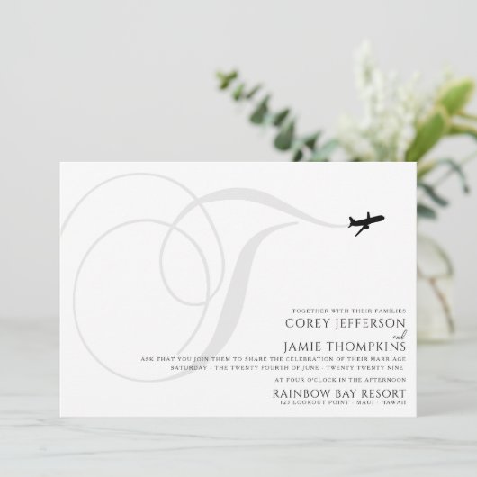 Vorbereitung für den Start der ersten Hochzeit Einladung (Stehend Vorderseite)