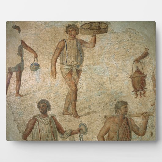 Vorbereitung für ein Bankett, Marmorteil, li Fotoplatte (Vorderseite)