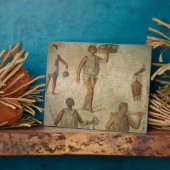 Vorbereitung für ein Bankett, Marmorteil, li Fotoplatte (Seite)