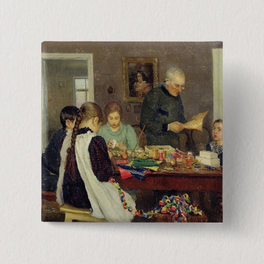Vorbereitung für Weihnachten, 1896 Button (Vorderseite)