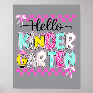 Vorbereitung Hello Kindergarten Rückkehr zur Schul Poster
