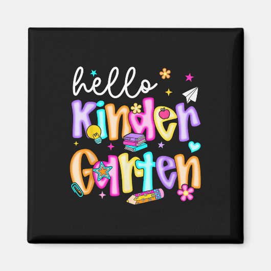Vorbereitung Hello Kindergarten Zurück zur Schule Magnet (Vorne)