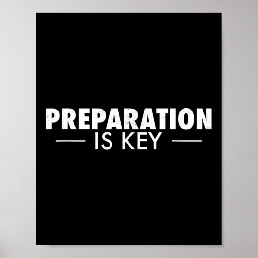 Vorbereitung ist der wichtigste Prepper Poster (Vorne)