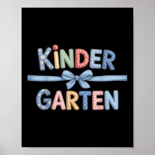 Vorbereitung Kindergarten-Lehrer-Team-Bow Zurück z Poster (Vorne)