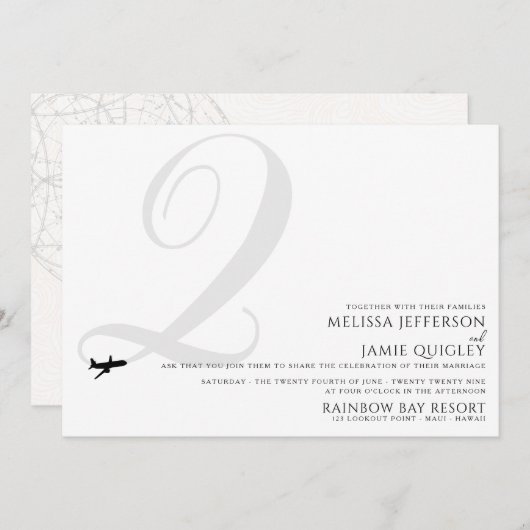 Vorbereitungen für die erste Hochzeitsfeier Einladung (Vorne/Hinten)