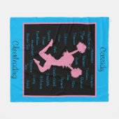 Vorbildliche Begriffe Typografie Pink Blue Fleecedecke (Vorderseite (Horizontal))