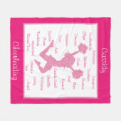 Vorbildliche Begriffe Typografie Pink Fleece Blank (Vorderseite (Horizontal))