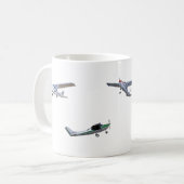 Vorbildliche Cessna-Flugzeuge im Flug Kaffeetasse (Vorderseite Links)