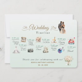 Vorbildliche minimale Hochzeitsprogramme Einladung