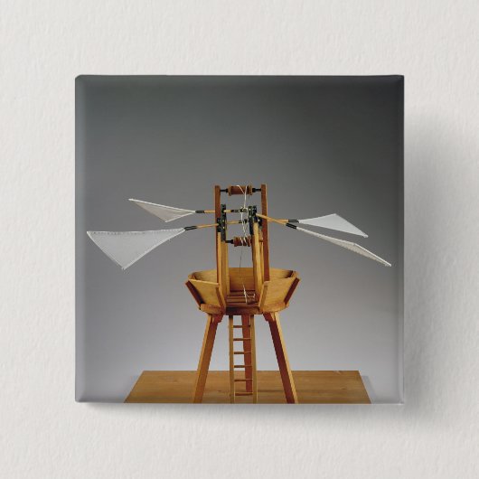 Vorbildliche Rekonstruktion von da Vincis Entwurf Button (Vorderseite)