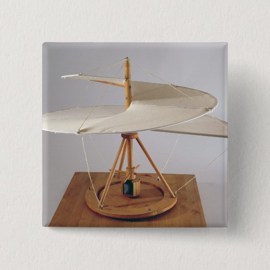 Vorbildliche Rekonstruktion von da Vincis Entwurf Button (Vorderseite)