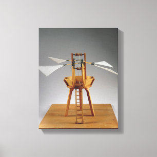 Vorbildliche Rekonstruktion von da Vincis Entwurf Leinwanddruck