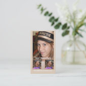 Vorbildliche Schauspielerheadshot-Visitenkarte Visitenkarte (Stehend Vorderseite)