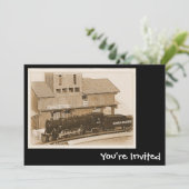 Vorbildliche Zug-Einladungen Einladung (Stehend Vorderseite)