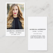 Vorbildlicher Schauspieler-berufliches Foto Visitenkarte (Vorne/Hinten)