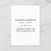 Vorbildliches Foto-großes Geschäfts-Karten-Weiß Visitenkarte (Rückseite)