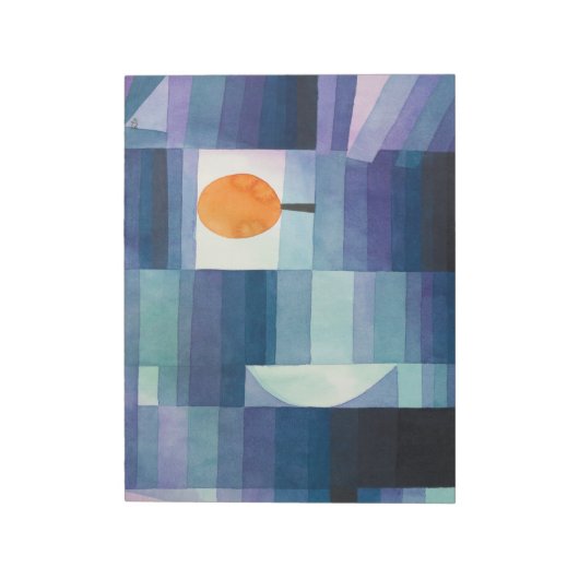 Vorbote der abstrakten Herbstwasserfarbe Paul Klee Notizblock (Rotiert)