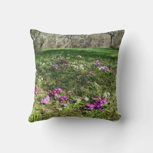 Vorbote des Spring Throw Cushion Kissen (Rückseite)