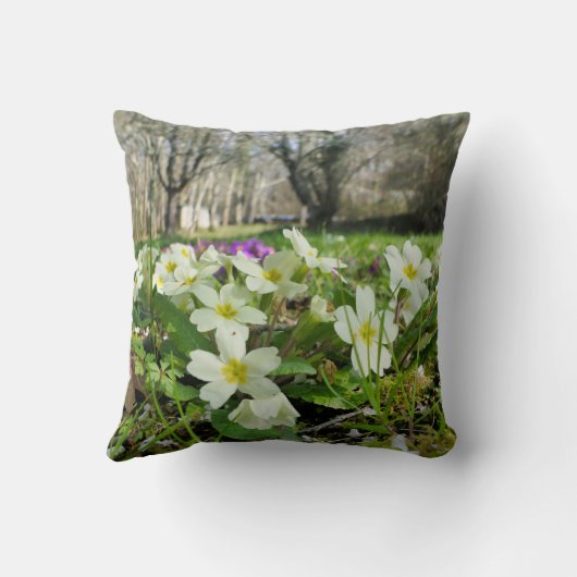 Vorbote des Spring Throw Cushion Kissen (Rückseite)