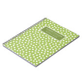 Vordefinierte Bezeichnung für grüne weiße Punkte Notizblock (Linke Seite)