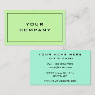 Vordefinierte Farben für Werbekarten für Unternehm Visitenkarte
