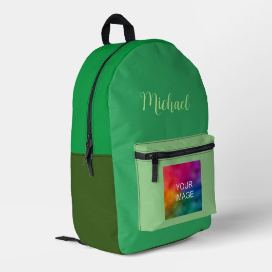 Vordefinierte grüne Farbtöne Typname Bedruckter Rucksack (Rückseitige Ecke links)