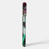 Vordefinierte Monogramm Abstrakte Streifen grün ro Case-Mate iPhone Hülle (Rückseite / Rechts)