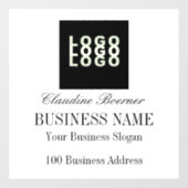 Vordefinierte Textnamenklammer Fensteraufkleber (Blatt)