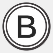 Vordefinierter Mit Monogramm Aufkleber (Vorderseite)